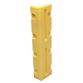 Wall corner protectors feature either rubber or molded polyethylene construction.